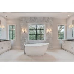 Bianco Gioia 18 in. x 18 in. Marble Floor and Wall Tile (2.25 sq. ft.) by EMSER TILE 15 Bianco Gioia 18 in. x 18 in. Marble Floor and Wall Tile (2.25 sq. ft.) by EMSER TILE -EMSER TILE store white emser tile marble tile 973566 31 1000