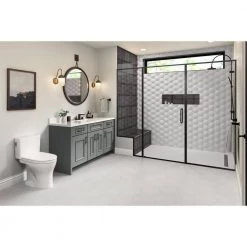 Rhythm White 11.22 in. x 12.95 in. Matte Stone Look Porcelain Floor and Wall Tile (10.752 sq. ft./Case) by EMSER TILE -EMSER TILE store white emser tile porcelain tile 1885630 fa 1000