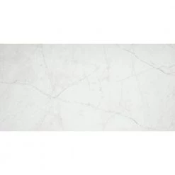 Sterlina White 23.62 in. x 47.24 in. Matte Marble Look Porcelain Floor and Wall Tile (15.5 sq. ft./Case) by EMSER TILE